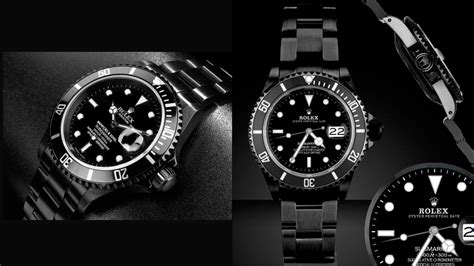 all black rolex sub.